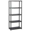 vidaXL Storage Shelf 5-Tier Black 71x38x170 cm Plastic