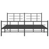 vidaXL Metal Bed Frame without Mattress with Footboard Black 183x213cm