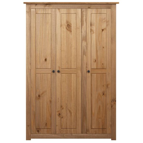 vidaXL 3-Door Wardrobe 118x50x171.5 cm Pine Panama Range