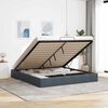 vidaXL Ottoman Bed Frame No Mattress Dark Grey Super King Velvet
