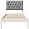 vidaXL Bed Frame with Upholstered Headboard White 75 x 190 cm