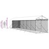 vidaXL Outdoor Dog Kennel with Roof Silver 2x14x2.5 m Galvanised Steel