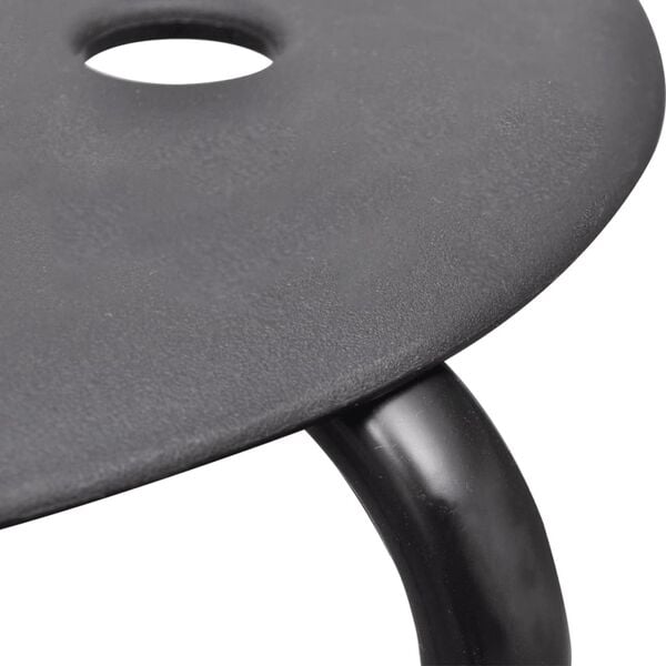 vidaXL Stacking Stools 4 pcs Black Plastic