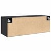 vidaXL Wall-Mounted Cabinet Wall-mounted Black Oak 100 x 36.5 x 35 cm