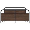 vidaXL Metal Bed Frame without Mattress Brown Oak 150x200 cm King Size