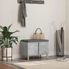 vidaXL Hall Bench with Cushion with Door Concrete Grey 60 x 38 x 46 cm