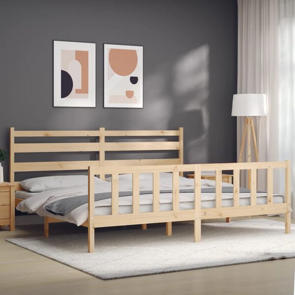 vidaXL Bed Frame without Mattress 200x200 cm Solid Wood Pine