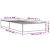 vidaXL Bed Frame without Mattress Smoked Oak 100x200 cm