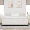 vidaXL Bed Frame Cream 200 x 200 cm Corduroy fabric