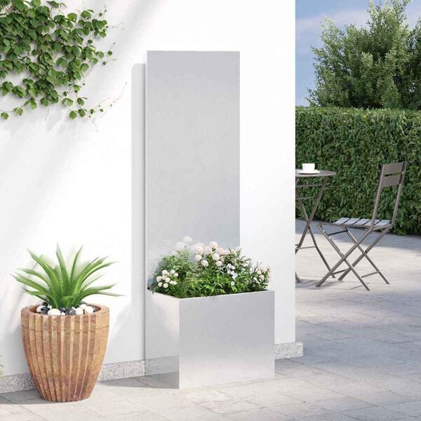 vidaXL Garden Privacy Screen Sliver 50 x 140 cm Stainless steel