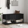 vidaXL Storage Bench Black 100x42.5x47 cm Engineered Wood