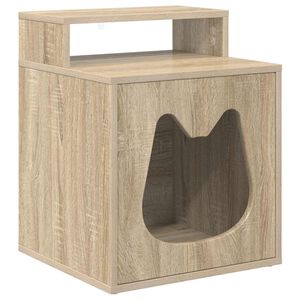 vidaXL Cat House Sonoma 42.5 x 40 x 53.5 cm Engineered Wood