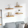 vidaXL Wall Shelf 4 pcs Brown 40 x 23.5 x 4 cm Engineered Wood