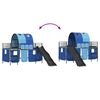 vidaXL Kids'Loft Bed Frame with Curtains, Arch, Slide Black and Blue