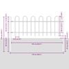 vidaXL Garden Fence Grey 3.4 x 0.6 m Powder-coated steel