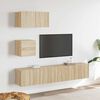vidaXL 4 Piece TV Cabinet Set Sonoma Oak Engineered Wood
