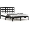 vidaXL Bed Frame without Mattress Black 200x200 cm Solid Wood