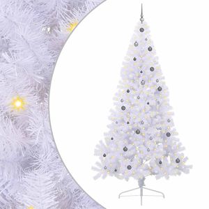 vidaXL Artificial Christmas Tree White 240 cm PVC and Steel