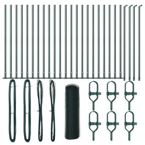 vidaXL Welded Wire Fence with Concrete Base 50 x 0.8 m (W x H)