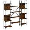 vidaXL Bookshelf | Smoked oak | Engineered wood | Large | Bookshelf