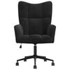 vidaXL Relaxing Chair with Wheel Black 69 x 61.5 x 102 cm Velvet
