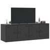 vidaXL TV Cabinets 2pcs Black 67x39x44 cm Steel