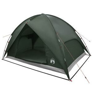 vidaXL Camping Tent with Rainfly Water-resistant 4-Person Army Green