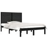 vidaXL Bed Frame without Mattress Black 140x190 cm Solid Wood