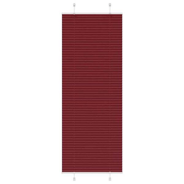 vidaXL Pleated Blind Bordeaux Red 75x200 cm Fabric Width 74.4 cm Polyester