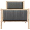 vidaXL Bed frame Brown and dark grey 75 x 190 cm Solid pine wood
