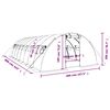 vidaXL Greenhouse with Steel Frame White 32 m² 8x4x2 m