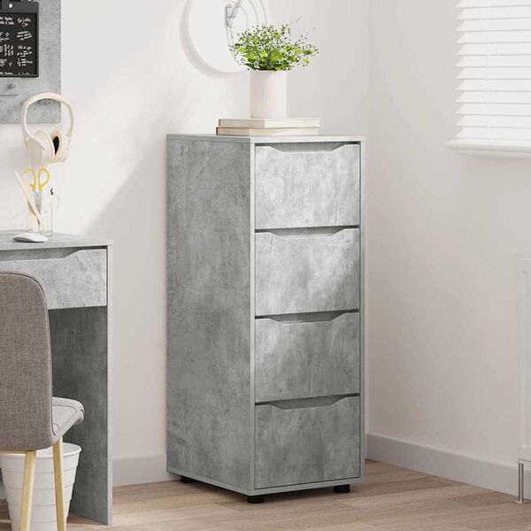 vidaXL Storage Cabinet Concrete Grey 40 x 48 x 105 cm Engineered Wood