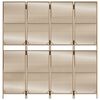 vidaXL Room Divider 4 Panels Beige Poly Rattan