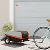 vidaXL Bike Trailer Black and Yellow 45 kg Iron