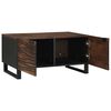 vidaXL Coffee Table Brown and Black 80 x 50 x 40 cm Solid Acacia wood