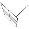 vidaXL Walk-in Shower Wall Black 140x195 cm Half Frosted ESG Glass