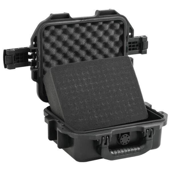 vidaXL Portable Flight Case Black 30x24.5x12.5 cm PP