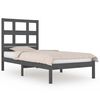 vidaXL Bed Frame without Mattress Grey 90x200 cm Solid Wood Pine