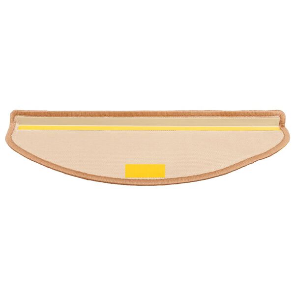 vidaXL Self-adhesive Stair Mats 15 pcs Beige 65x21x4 cm