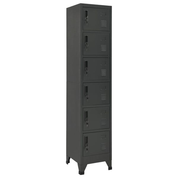 vidaXL Locker Cabinet Anthracite 38x40x180 cm Steel