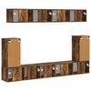 vidaXL TV Cabinet Set Wall-mounted 5 pcs Smoked Oak Engineered Wood