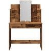 vidaXL Dressing Table with LED Lights Old Wood 96x40x142 cm