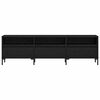 vidaXL TV Cabinet Black Oak 150 x 30 x 44.5 cm Engineered Wood