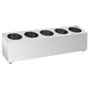 vidaXL Cutlery Holder 5 Grids Rectangular Stainless Steel