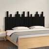 vidaXL Wall Headboard Black 166x3x80 cm Solid Wood Pine
