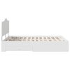 vidaXL Bed Frame with Headboard White 160 x 200 cm Engineered Wood