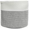 vidaXL Storage Basket Grey and White &Oslash;40x35 cm Cotton