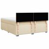 vidaXL Box Spring Bed with Mattress Cream 180x200 cm Fabric
