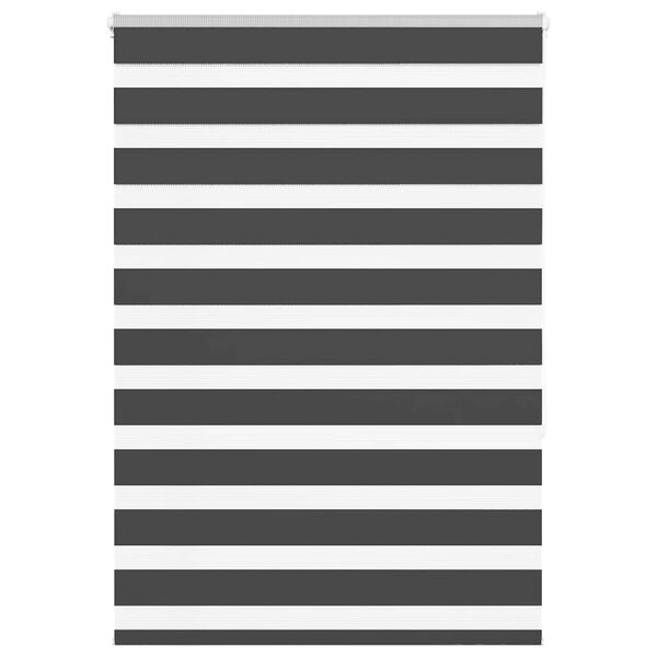 vidaXL Zebra Blind Black 95x150 cm Fabric Width 90.9 cm Polyester