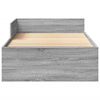 vidaXL Bed Frame without Mattress Grey Sonoma 75x190 cm Small Single Engineered Wood